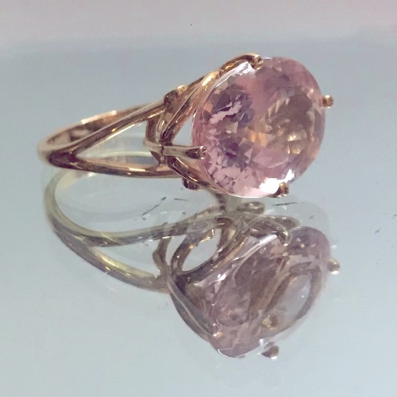 SOON 👀 PEACH MORGANITE 🎟 in 14K YELLOW GOLD ⚜️ - Picture 2 of 8